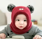 Warm Warm Winter Caps Baby Girls Boys Winter Hat Scarf Earflap Hood Scarves Cute Bear Warm Beanie Cap