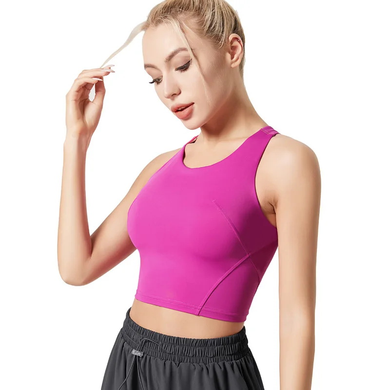 Wholesale Leisure Youth Light Breathable Running Yoga Top High Support Padded Sports Bra For Women