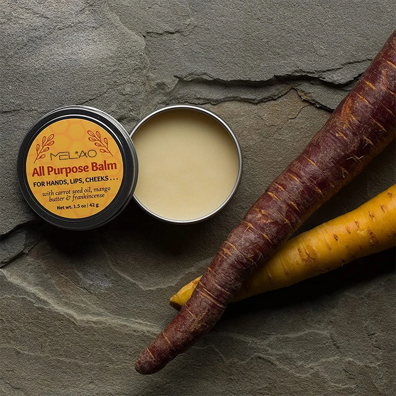 Carrot Seed Oil All Purpose Balm For Hands Lips Cheeks With Mango Butter Frankincense Full Body Care Carrot Seed Oil Balm