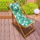 Beach Chair Wood Beach Chair Factory Directly Custom Logo Printing Outdoor Wood Adjustable Foldable Beach Chair