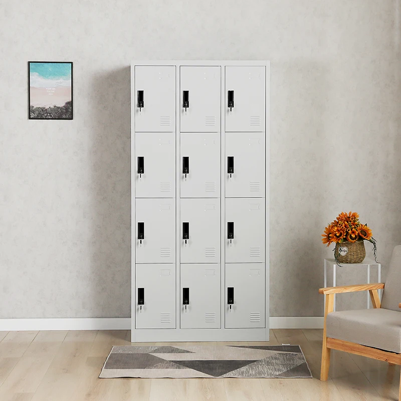 근대적 디자인 화려한 Oem 12 문 금속 사무실 로커들 KD 구조물 1