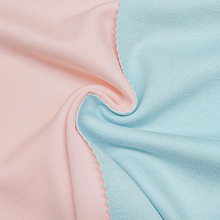 Hot Sale Solid Knit 49% Polyester 46% Rayon 5% Spandex Material Scuba Fabric for Women Dress 290GSM manufacture