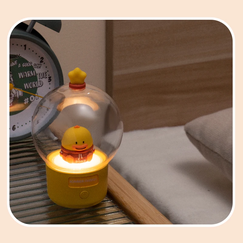 ICARER FAMILY Smart Night Light Voice Control Bedside Desk Lamp Cute Night Light for Children