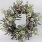 Green Good Quality Supplies Hot Sale Unique Christmas Decorating Real Touch Green Wreath