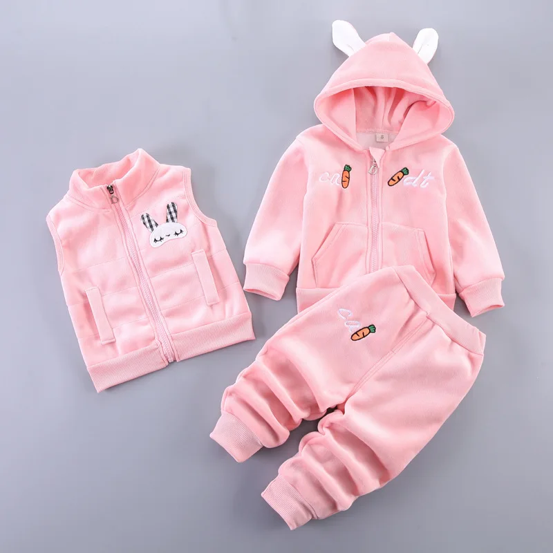 Children's clothing 2023 autumn new kids clothing baby three-piece girls and boys suit