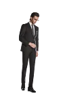 Formal Suits Hot Sale Custom 100% Wool Formal Business Style Black Men Dress Suits