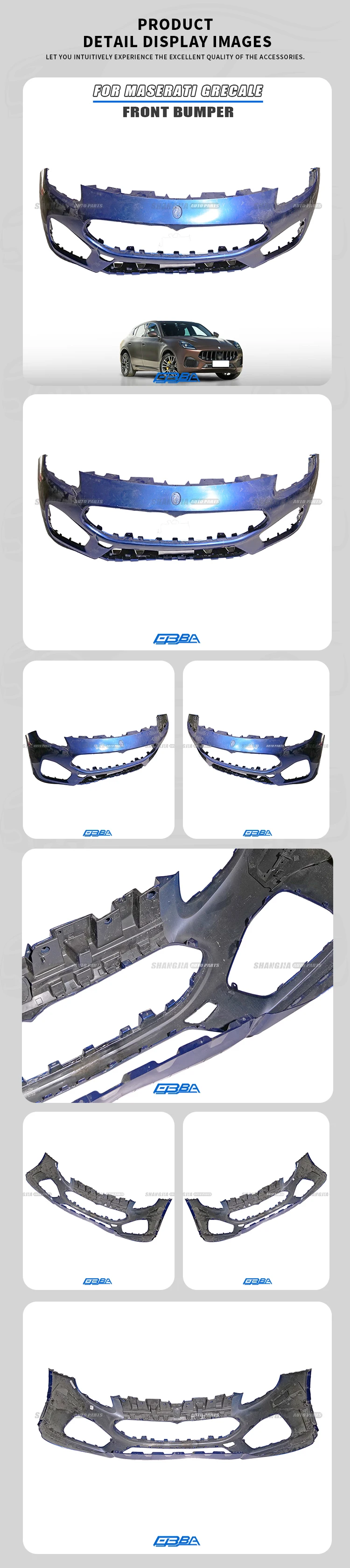 Best Selling Auto Parts Plastic White Front Bumper For Maserati Grecale 2023-2025 670120013 supplier