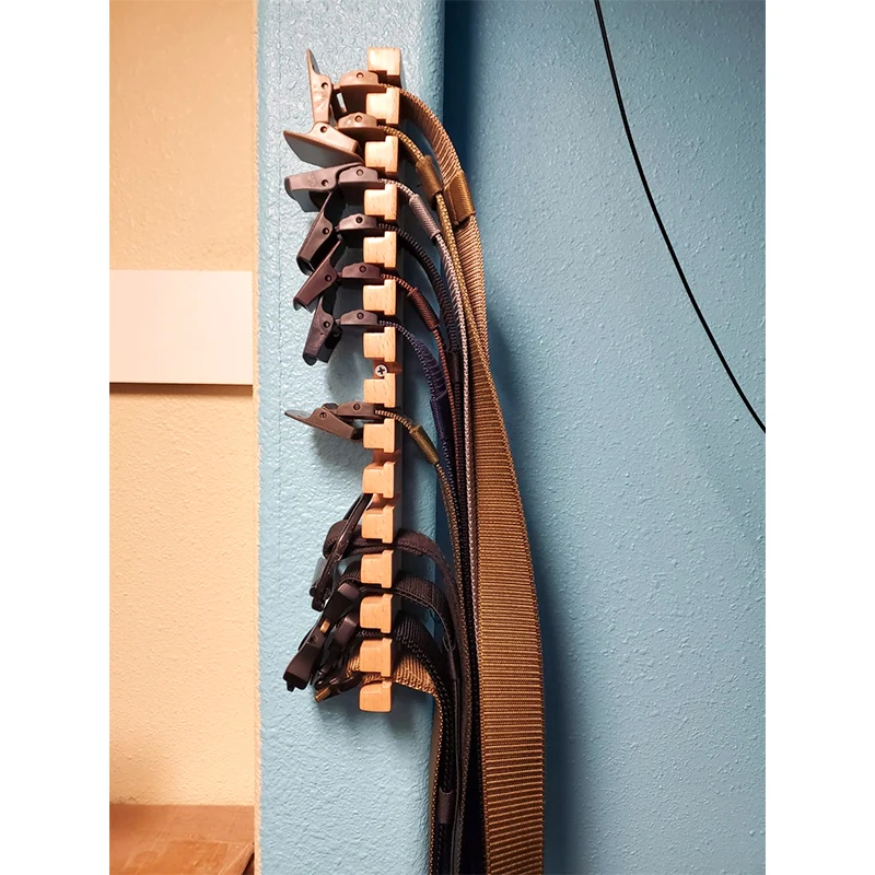 Wholesale High Quality Natrual  2 in 1 Wooden Wall Mount 14 Belts Organizer  Display for Closet