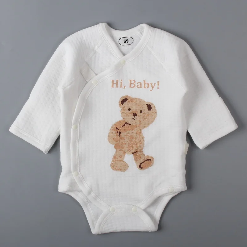 manufacturer Hot Sale Baby Rompers Winter Long Sleeve Girl Boys Pain Baby clothes Baby bodysuit