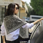 Silk Scarf Women Fashion Silk Scarf Vintage Printing Silk Twill Scarf