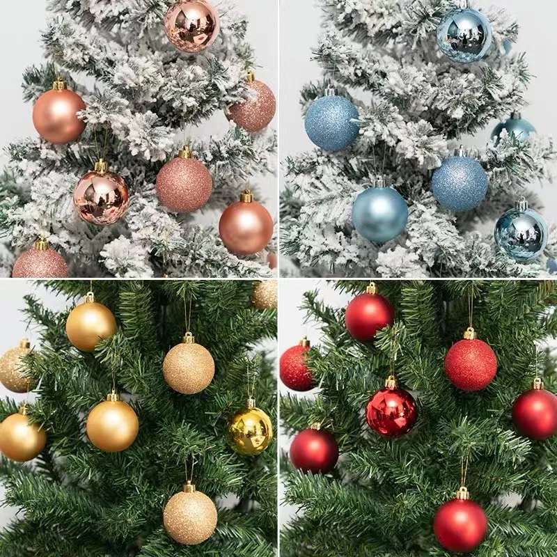Custom 4cm 6cm 8cm 10cm personalised 6cm Logo Christmas Ball, Christmas Ornaments Ball Plastic, Popular Christmas Ball