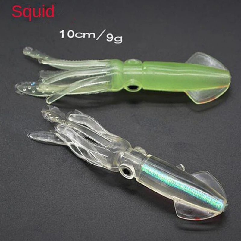 Oem Rubber Squid Skirts Octopus Soft Fishing Lures Luminous 10cm 8g