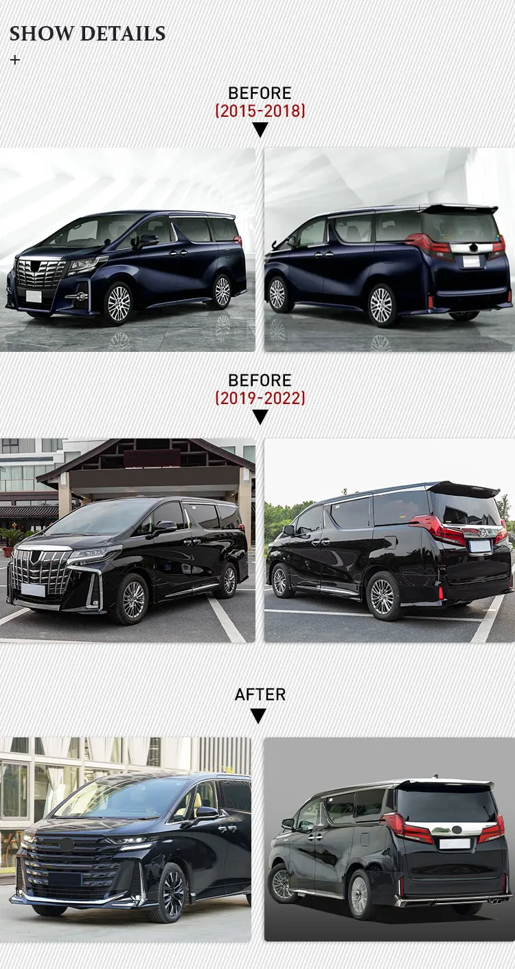 Gbt Factory Body Kits For Alphard Anh To Vellfire Modellista Lips