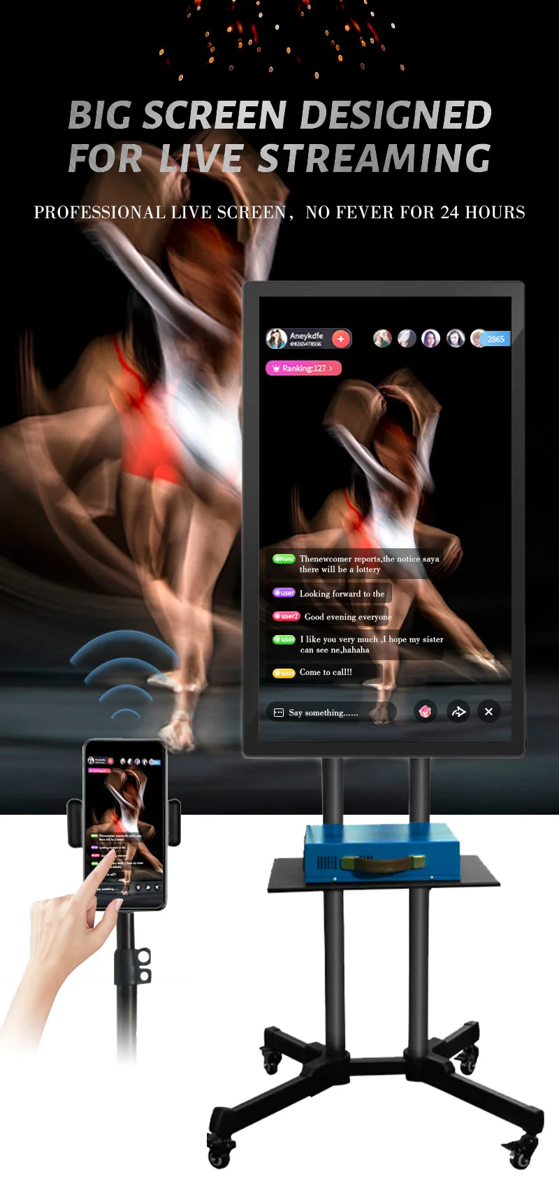 32 43 50 55 65 Inch Interactive Vertical Touch Smart Live Broadcast