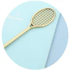 Pen Hot Seller Creative Stationery Lovely Tennis Racket Modelling Badminton Racket Neutral Pen Carbon Pen