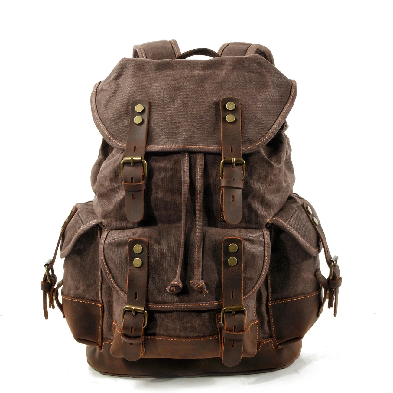 heavy duty leather backpack