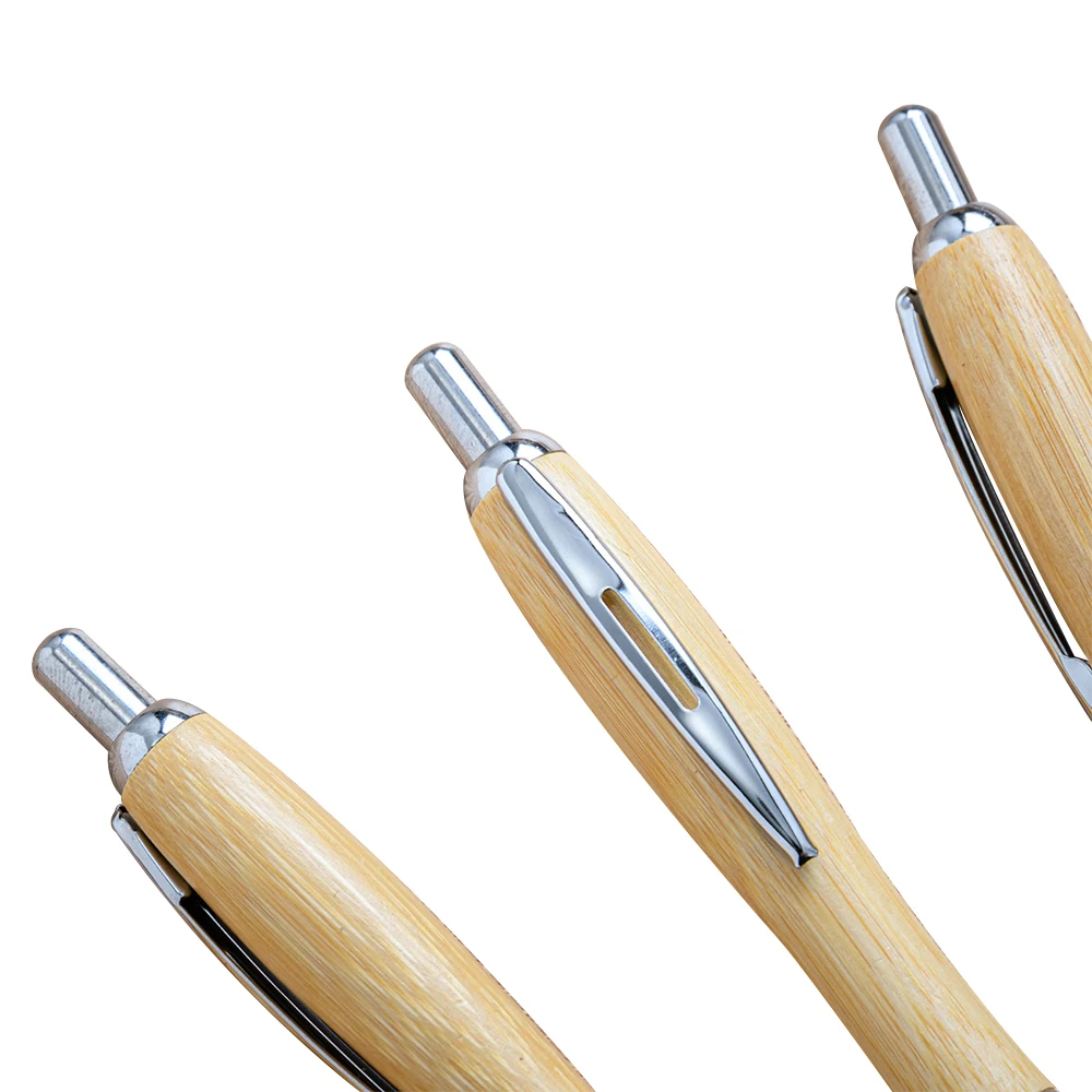 Sustainable Eco-friendly Ballpoint Pen Custom Design Engraved Logo Bamboo Pens