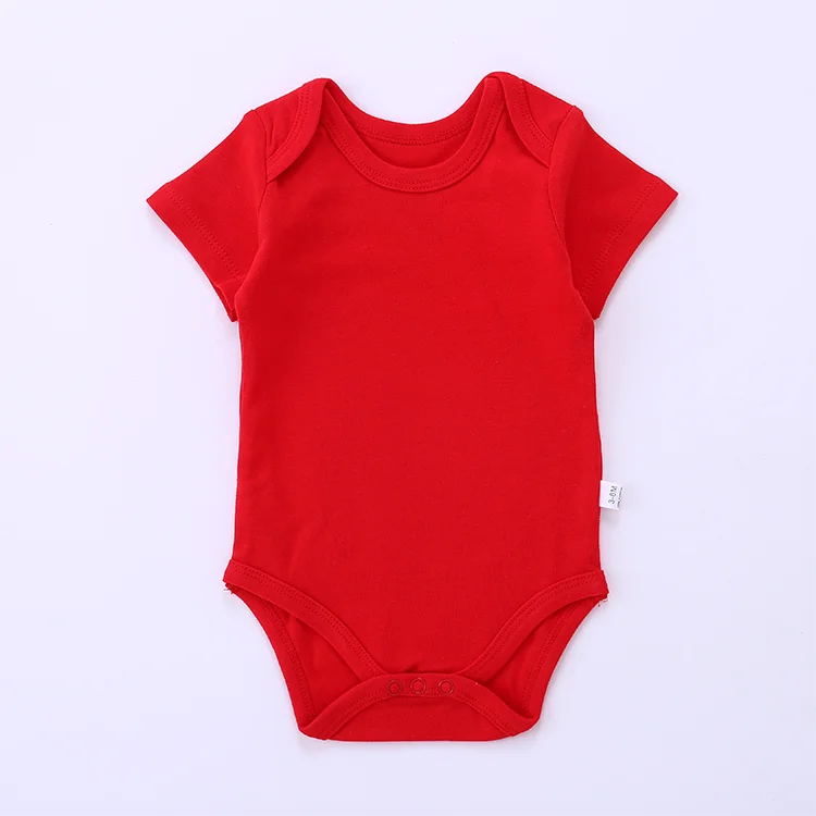 manufacturer wholesale baby clothes romper plain custom printing short sleeve gender neutral blank 100% organic cotton baby