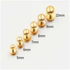 Button Screwback Stud 4mm-10mm Solid Brass Screwback Sam Brown Button Stud For Leather