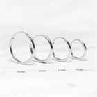 Silver Hoop Hoops Silver 925 Sterling Silver Classic Simple Endless Hoop Earrings Plain Hoops Different Sizes