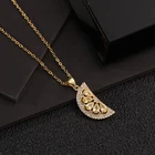 Lemon Necklace Fashion Unique Design Personality Fresh Style Color Zircon Kumquat Lemon Pendant Necklace