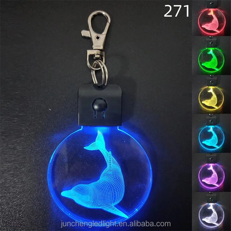 llaveros acrilicos Acrylic Keychain Led Night Light for Kids Gifts