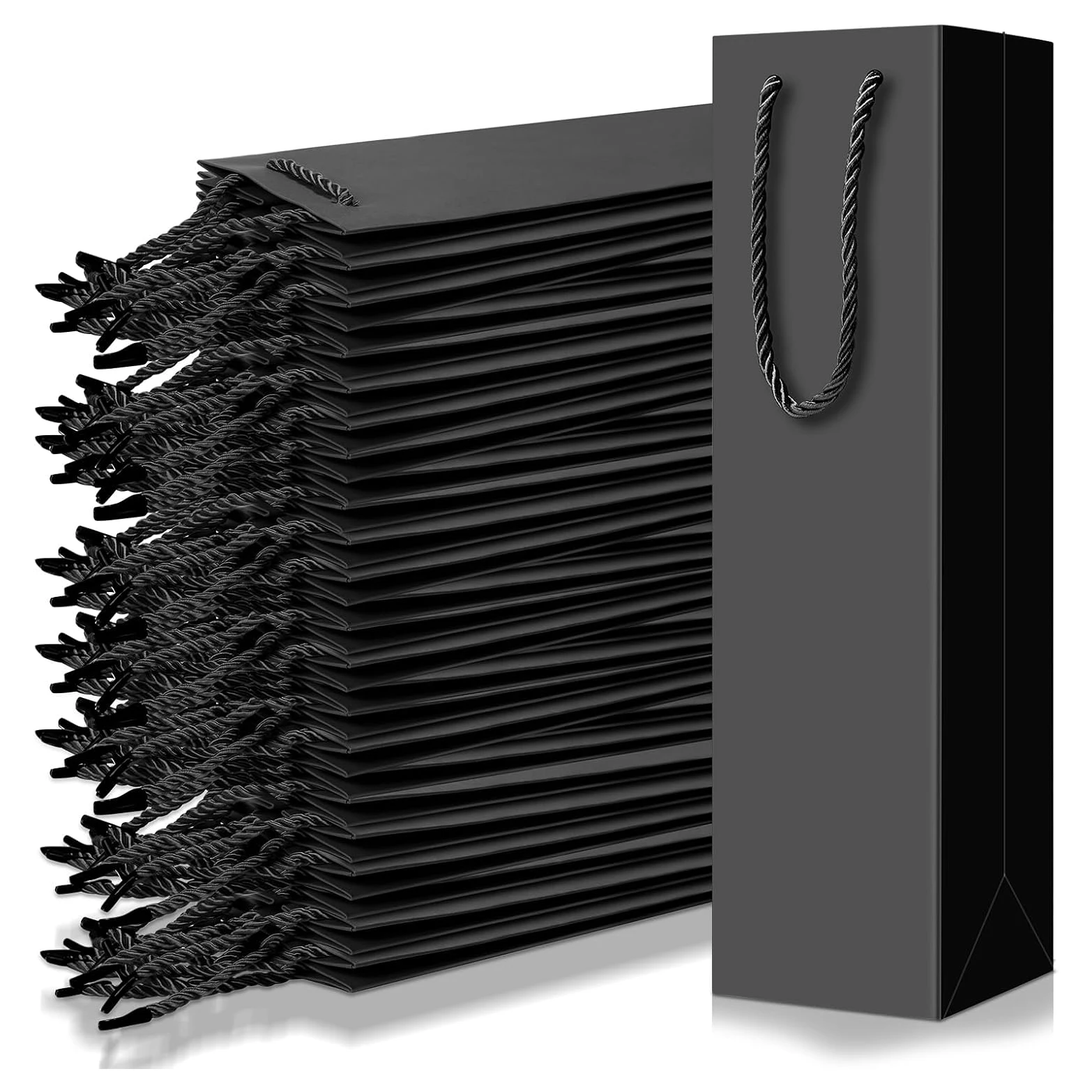 Black blank cardboard custom small business logo store packing festivals wholesale single bottle wine bags for wine bottles Black blank cardboard custom small business logo store packing festivals wholesale single bottle wine bags for wine bottles