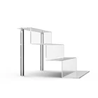 Pop Price Display 3 Tier Clear Acrylic Riser Display For Amiibo Funko POP Figures Steps Stand
