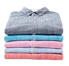Mens Casual Shirts Mencasual Men Shirts Wholesale Mens Long Sleeve Plus Size Heather Colors Linen Casual Shirts