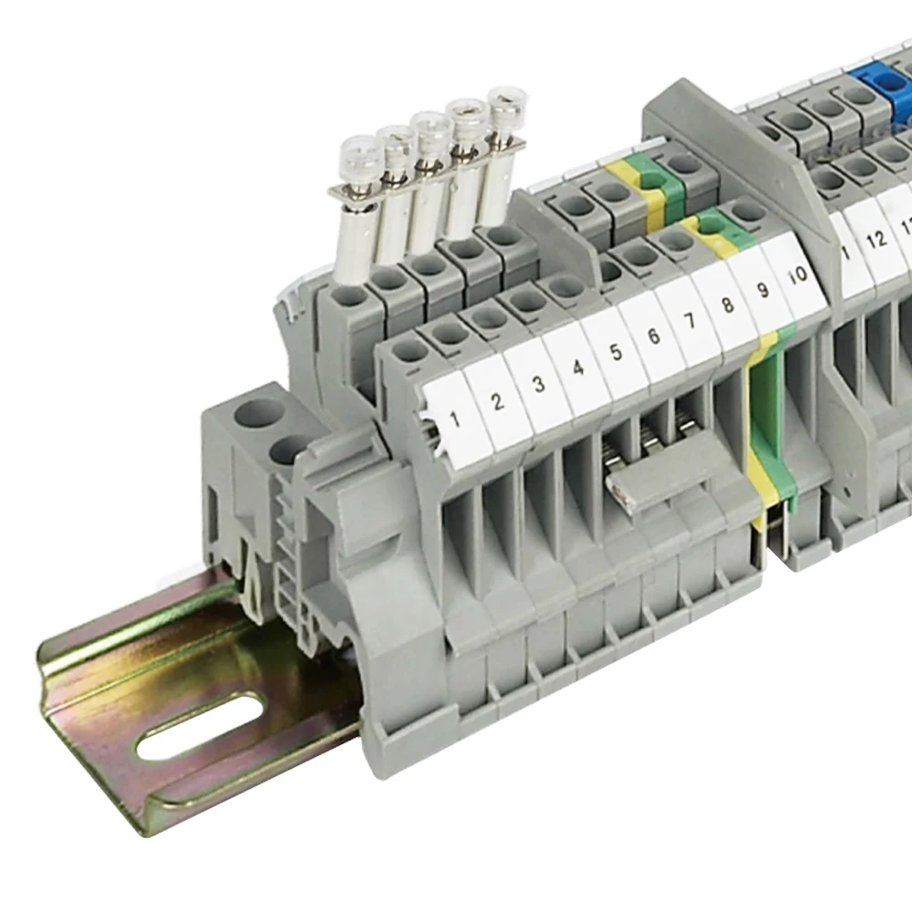 Jwd Feed Through Din Rail Electric Universal Screw Terminal Block