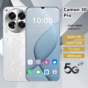 2024 Camon 30 pro 7.3 inch large screen mobile phone 16GB+1TB Android 14 smartphone HD camera smartphone Factory wholesale price