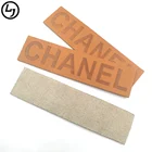 Adhesive Clothing Label Supplier Customizes Brand Logo Hot Pressed Genuine Leather Patch With Adhesive