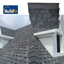 Modern Style New Heat-Resisting Fiberglass Asphalt Shingle Roof Tile Steel Material Stone Coated Lightweight Villas Houses