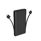 Bank Fashionable Fast Charging Portable 10000mah Built In Cable Power Bank