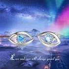 925 Earrings Earring Eyes Merryshine 925 Sterling Silver Jewelry Evil Turkish Blue Cz Devil Eye Stud Earrings For Women