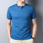Plain Golf Shirt 2021 Men's Summer New Casual Business Breathable Cotton Spot Polo Shirt Dad