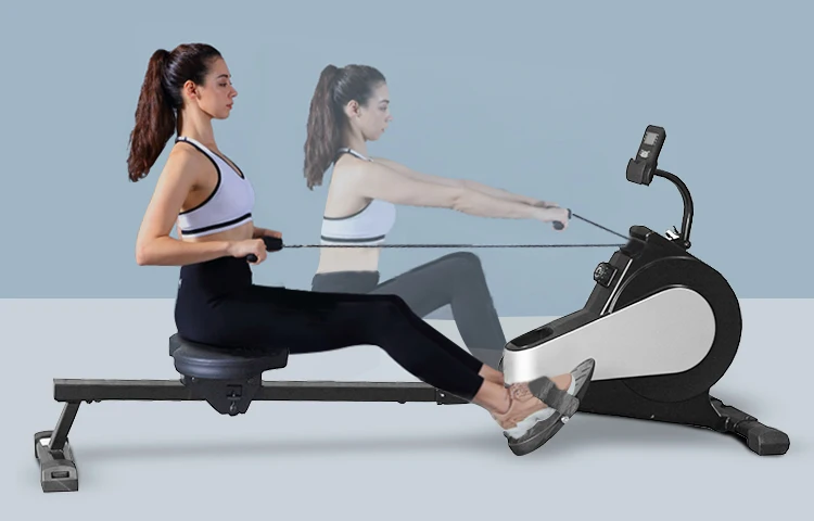 Home Use Easy to Fold in Corner with Only 1550mm High BodyBuilding Universal Magnetic Rowing Machine