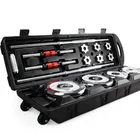 Gym Cheap 20Kg Cast Iron Chrome Plating Adjustable Gym Equipment Dumbbell Set With Connecting Rod