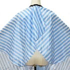 White Cape White Blue Stripe Barber 160*145cm Hair Cape Salon Hairdresser Hair Cape Cutting
