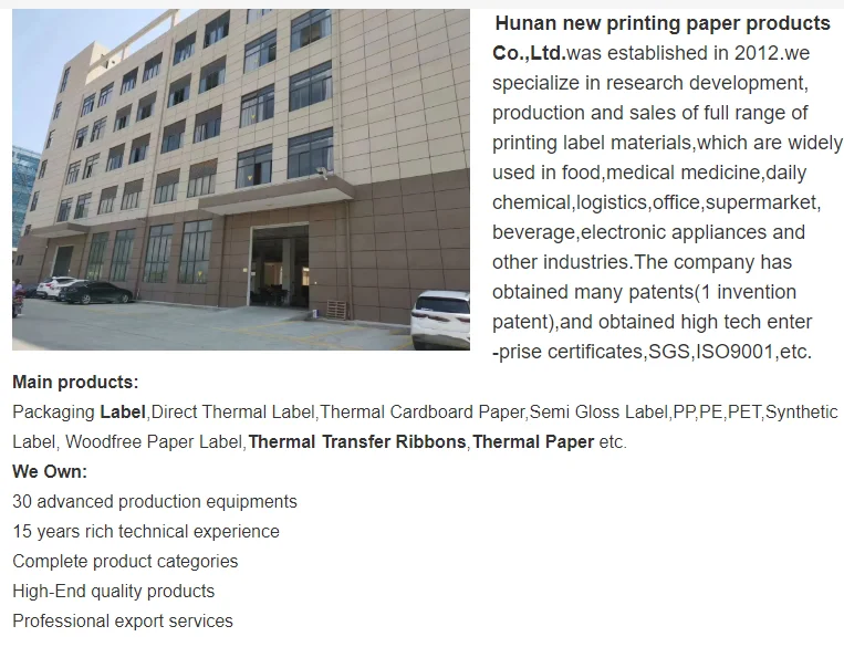 Self-Adhesive 70x50 60x40 50x30 Direct Thermal Labels Waterproof Barcode Food Shipping Sticker For Zebra Printer