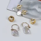Metal Earrings Wholesale Delicate Fashion Multi-style Metal Pearl Earrings 2021