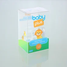 Clear plastic PVC Personal Care clear pvc acetate box for Baby care Auto lock bottom vinyl box with handle