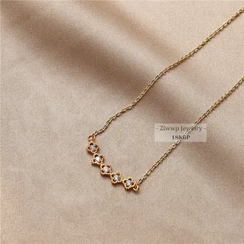 Zlwwp Jewels 18K Stainless Steel Gold Plated Custom Zircon Necklace Personalized Gold Jewelry