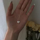 Pearl Necklace Sweet Elegant Pearl Necklace Heart Pearl Pendants Necklace For Women Jewelry