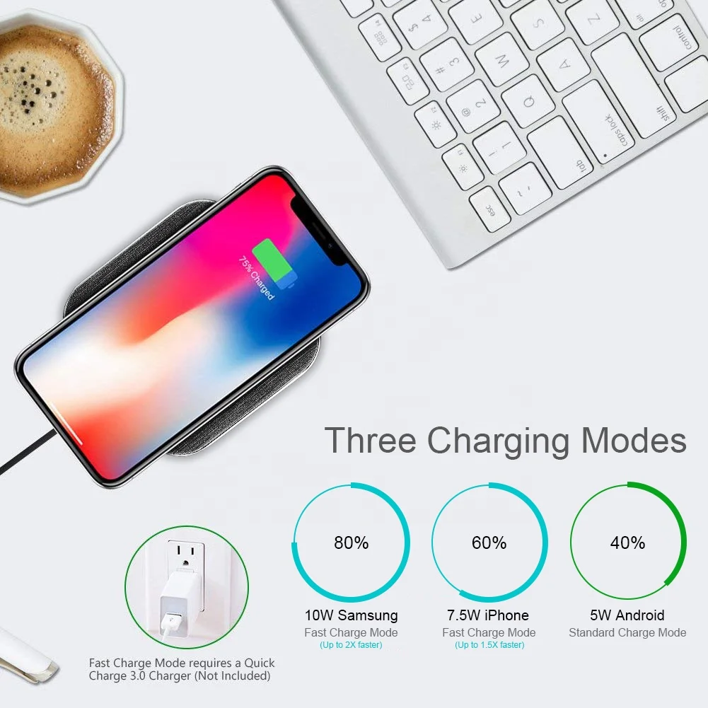 Mobile Phone Wireless Charger Portable 15w Fast Wireless Charger Pad For Iphone