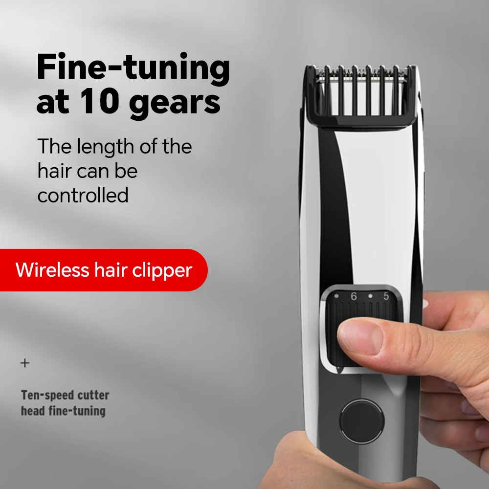 USB Rechargeable Adjustable Comb Digital Display Electric Hair Clipper supplier
