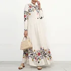 Dress Woman Abaya 2021 Summer New Women Embroidery Designer Custom Floral Casual Maxi Plus Size Evening Dress ST080121