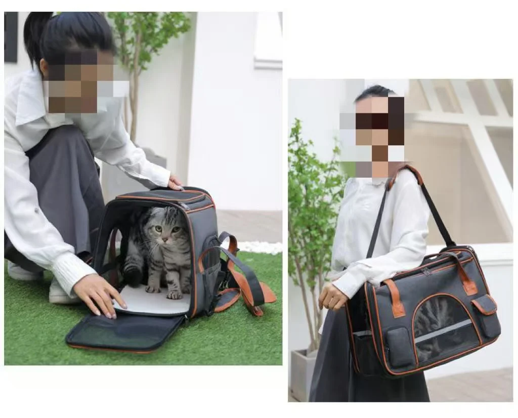 product hot sale portable pet carrier cat dog carrier pet bag with soft mat for small animals waterproof pet bag-53