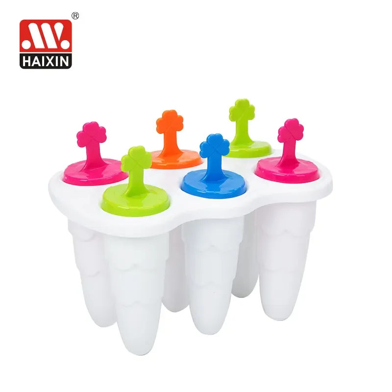 Kid DIY ice lolly Moulds popsicle molds holders 6pcs ice mold creative ice lolly maker set