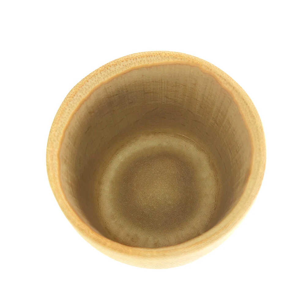 DD427 Custom Logo Natural Carbonized Coffee Liquor Cup Retro Handmade Artware Drinking Mug Bamboo Water Tea Cup